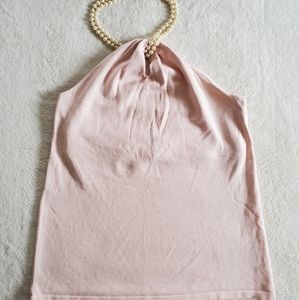 Ralph Lauren-Necklace Halter Top-Silk Blend